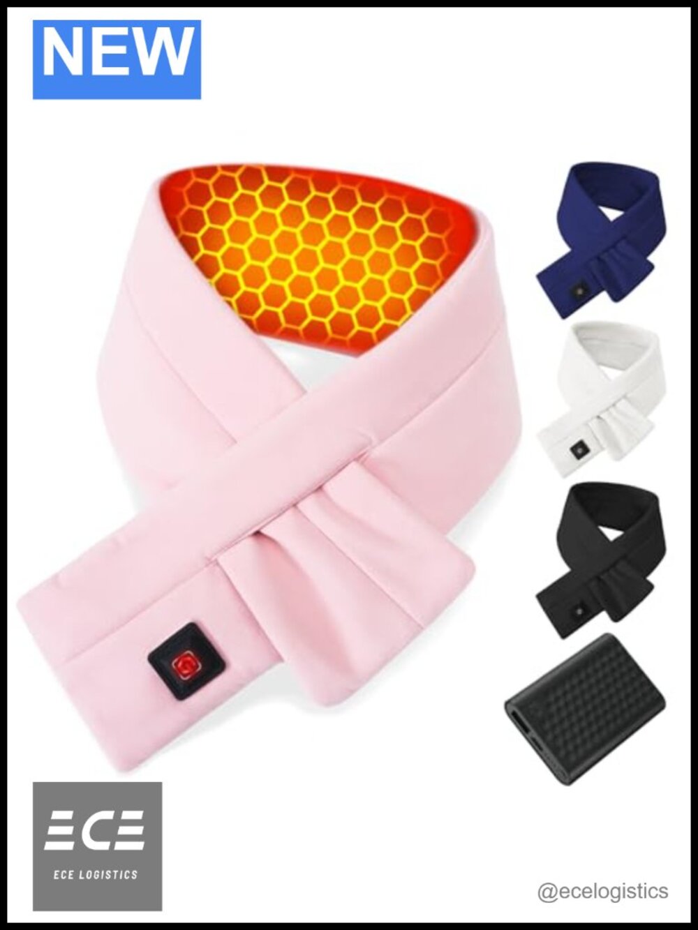 Graphene Heated Scarf Neck Warmer 6000mAh Rechargeable